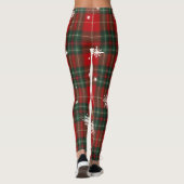 Christmas Plaid Leggings with Snowflakes レギンス (裏面)