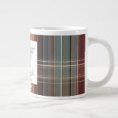 Christmas Plaid Mugs Cartoon illustration funny ジャンボコーヒーマグカップ (右)