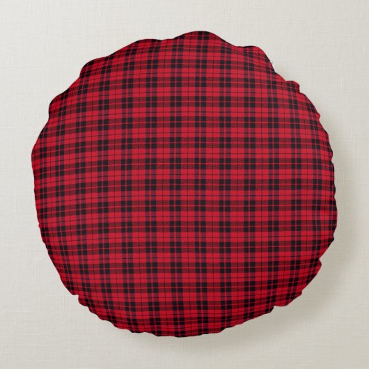 Christmas Plaid Pattern ラウンドクッション (裏面)
