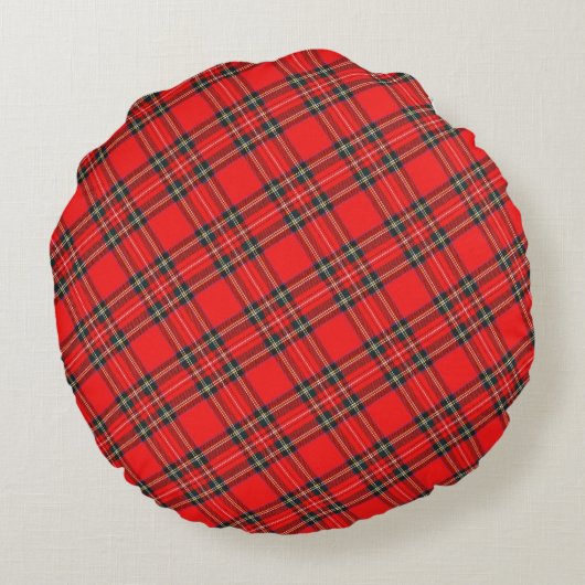Christmas Plaid Pattern  ラウンドクッション (裏面)
