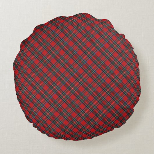 Christmas Plaid Pattern ラウンドクッション (裏面)