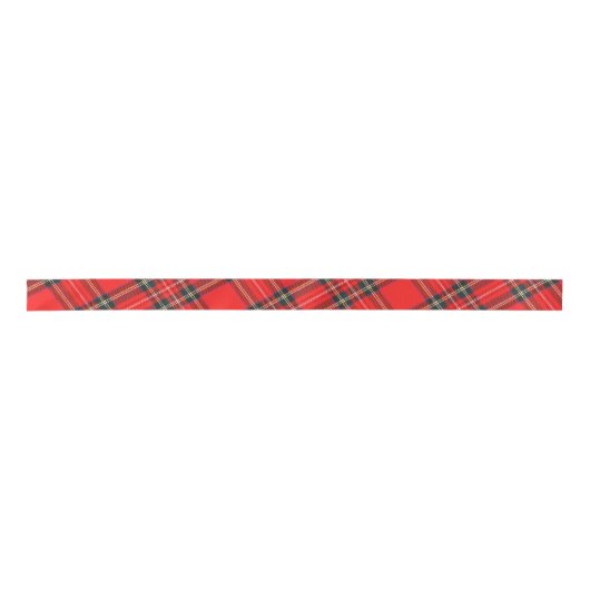 Christmas Plaid Pattern Satin Ribbon サテンリボン (正面)