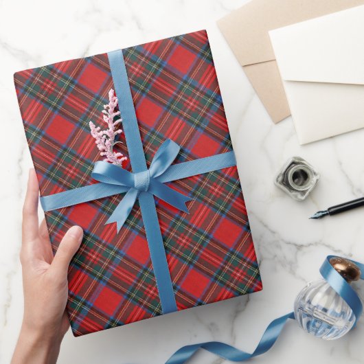 Christmas Plaid Pattern Wrapping Paper ラッピングペーパー (ギフト)
