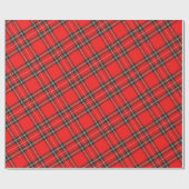 Christmas Plaid Pattern Wrapping Paper ラッピングペーパー (フラット)