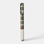 Christmas Plaid Phone Case | Personalized Name iPhone 15ケース (左側面)