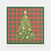 Christmas Plaid Red and Green スタンダードランチョンナプキン (正面)