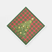 Christmas Plaid Red and Green スタンダードランチョンナプキン (角)