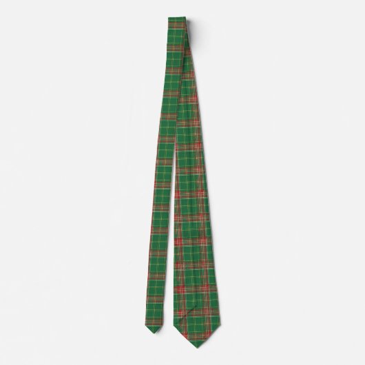 Christmas Plaid Red on Green ネクタイ (裏面)