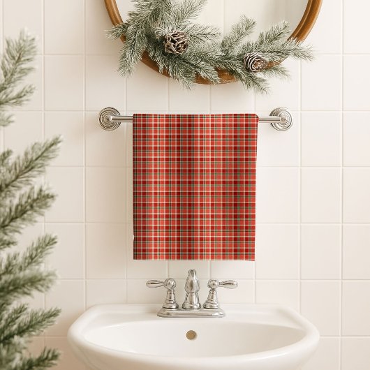 Christmas Plaid Towel Cozy Gift for Holiday Cheer バスタオルセット