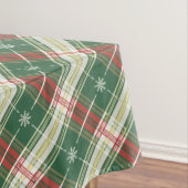 Christmas Plaid White and Green with Red テーブルクロス (インサイチュ)