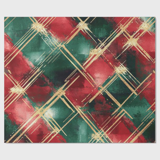 Christmas Plaid wrapping paper ラッピングペーパー (フラット)