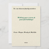 Christmas Plaids Custom Photo Holiday Cards シーズンカード (裏面)