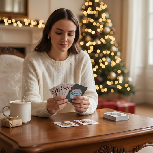 Christmas Playing Cards Festive Holiday Poker Deck トランプ