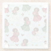 Christmas Poinsettia Angels ガラスコースター (裏面)