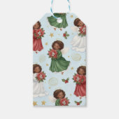 Christmas Poinsettia Angels  ギフトタグ (正面)