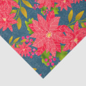 Christmas Poinsettia Blue 薄葉紙 (詳細)