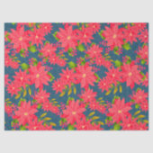 Christmas Poinsettia Blue 薄葉紙 (正面)