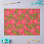 Christmas Poinsettia Brown 薄葉紙 (クラフト)