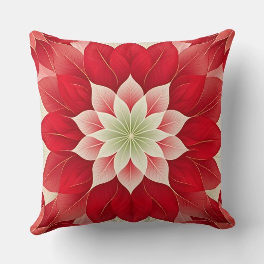  Christmas Poinsettia  Festive  クッション (裏面)