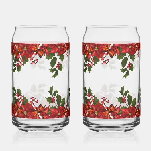 Christmas Poinsettia: Festive Holiday ガラス缶 (正面)