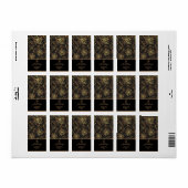 Christmas Poinsettia Floral Holiday Return Address ラベル (フルシート)