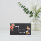 Christmas Poinsettia Free Drink Party Card Ticket 割引カード (スタンド正面)