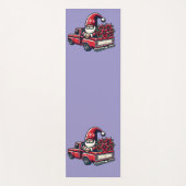 Christmas Poinsettia Gnome On Red Pickup Truck ヨガマット (正面)