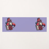 Christmas Poinsettia Gnome On Red Pickup Truck ヨガマット (正面(横))