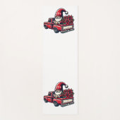 Christmas Poinsettia Gnome On Red Pickup Truck ヨガマット (正面)