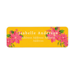 Christmas Poinsettia Gold ラベル