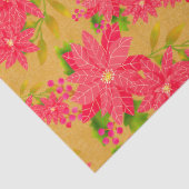 Christmas Poinsettia Gold Orange 薄葉紙 (詳細)