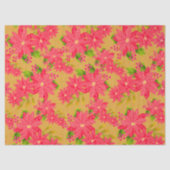 Christmas Poinsettia Gold Orange 薄葉紙 (正面)