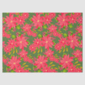 Christmas Poinsettia Green 薄葉紙 (正面)