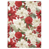 Christmas Poinsettia – Holiday Floral Design クリップボード (裏面)