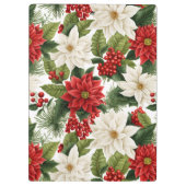 Christmas Poinsettia – Holiday Floral Design クリップボード (裏面)