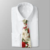 Christmas Poinsettia – Holiday Floral Design ネクタイ (タイ)