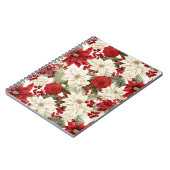 Christmas Poinsettia – Holiday Floral Design ノートブック (左側)