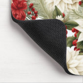 Christmas Poinsettia – Holiday Floral Design マウスパッド (コーナー)