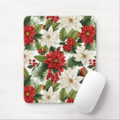 Christmas Poinsettia – Holiday Floral Design マウスパッド (マウス)
