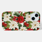 Christmas Poinsettia – Holiday Floral Design Case-Mate iPhoneケース (裏面 (横))