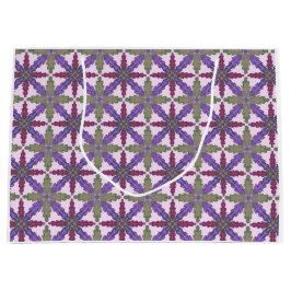 Christmas Poinsettia Stars gift bag Large ラージペーパーバッグ