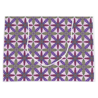 Christmas Poinsettia Stars gift bag Large ラージペーパーバッグ