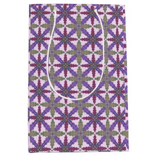 Christmas Poinsettia Stars gift bag medium ミディアムペーパーバッグ