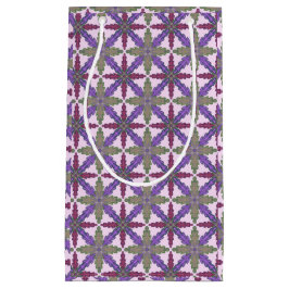 Christmas Poinsettia Stars gift bag small スモールペーパーバッグ