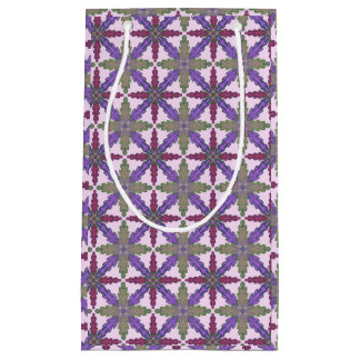 Christmas Poinsettia Stars gift bag small スモールペーパーバッグ