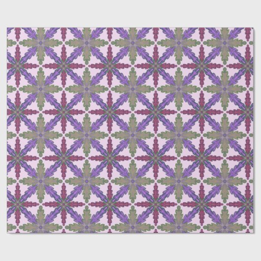 Christmas Poinsettia Stars wrapping paper ラッピングペーパー (フラット)