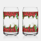 Christmas Poinsettia & Stockings | Festive Holiday ガラス缶 (右)