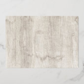 Christmas Poinsettias Garland Classic 3 Photos 箔招待状 (裏面)