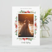 Christmas Poinsettias Spanish Quinceañera Photo  招待状 (スタンド正面)
