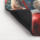 Christmas Polar Bear reading マウスパッド (コーナー)